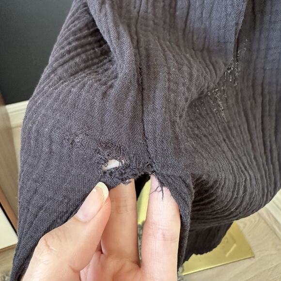 It Is Well Mandarin Gauze Dress Organic Cotton Made In California - Picture 9 of 16